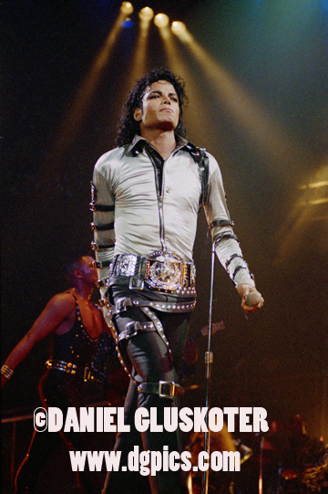 Michael Jackson during the Bad tour at the Los Angeles Sports Arena.