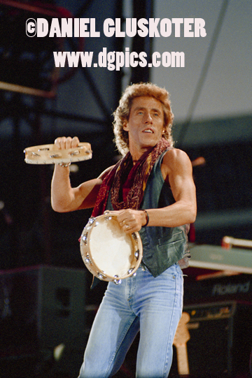 Roger Daltrey of The Who performs at Busch Stadium in St. Louis in 1989.