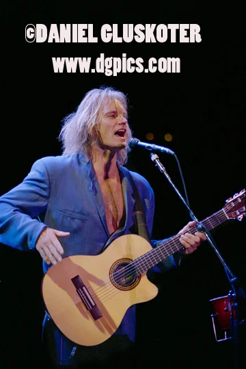 Sting performs in concert at the Santa Barbara County Bowl in 1987.