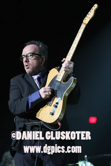 Elvis Costello performs at the MGM Grand in Las Vegas in 2008.