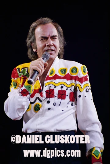 Neil Diamond performs at the Los Angeles Forum.